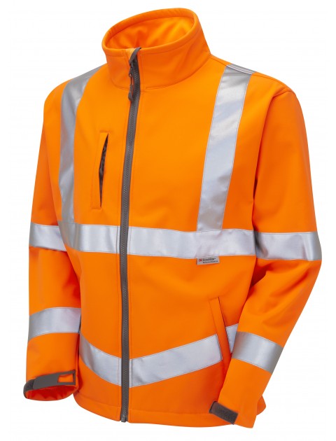 Leo Buckland Class 3 Softshell Jacket (SJ01-O) - Orange Clothing